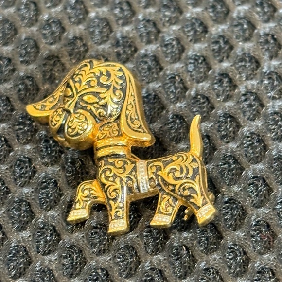 Vintage Damascene Foo Dog Small Unisex Brooch Pin - Picture 4 of 9